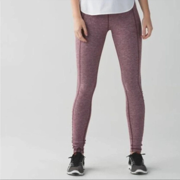 Lululemon Turn Around Tight Heathers Bordeaux Drama Size 4 - Picture 1 of 9